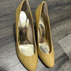 Coach beige heels